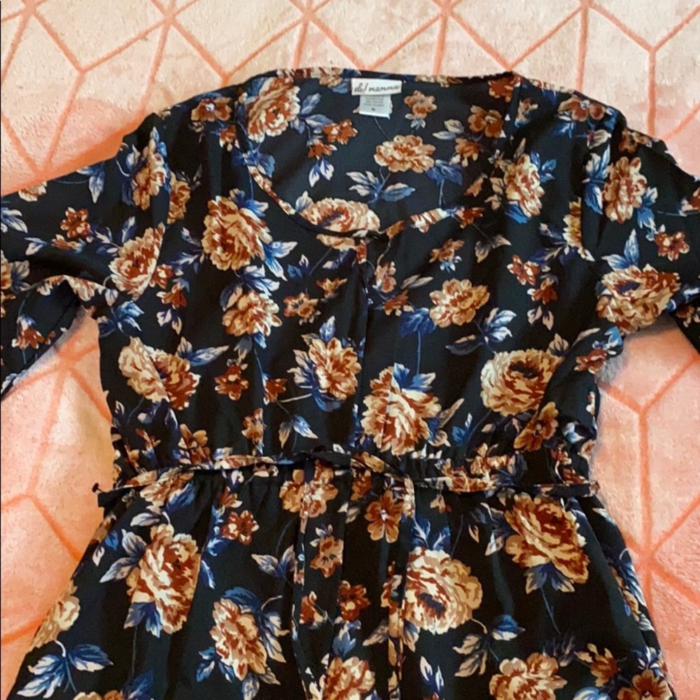 Floral maternity tunic top